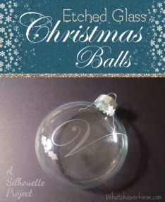 Etched Glass Christmas Balls