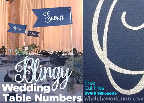 Free SVG & SIlhouette Cut files for wedding table numbers