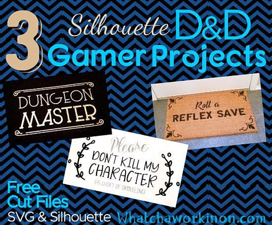 Free Files for D&D Gamer Projects on the Silhouette.
